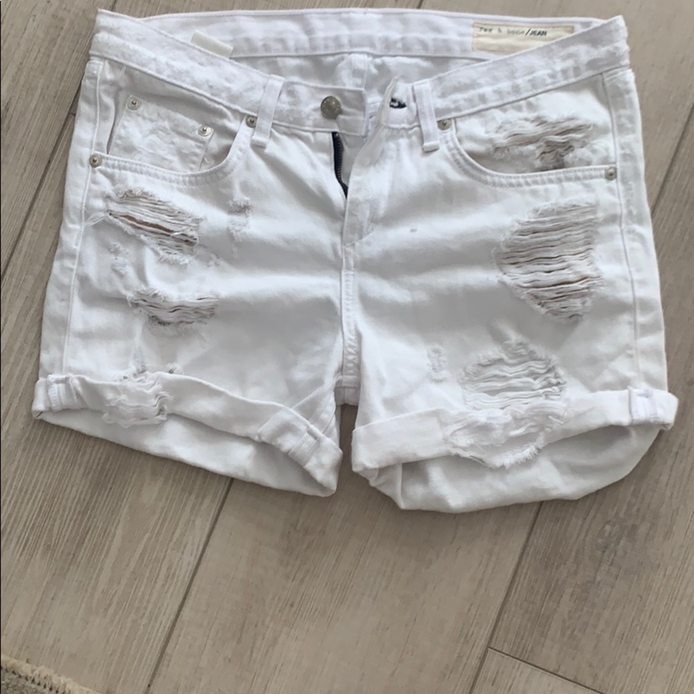 Rag & Bone white denim shorts. Size 26